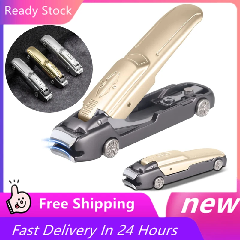 

Newest Car-shaped No Splash Nail Clippers Stainless Steel Fingernail Cutter Thick Hard Toenail Scissors Manicure Care Tools 2023