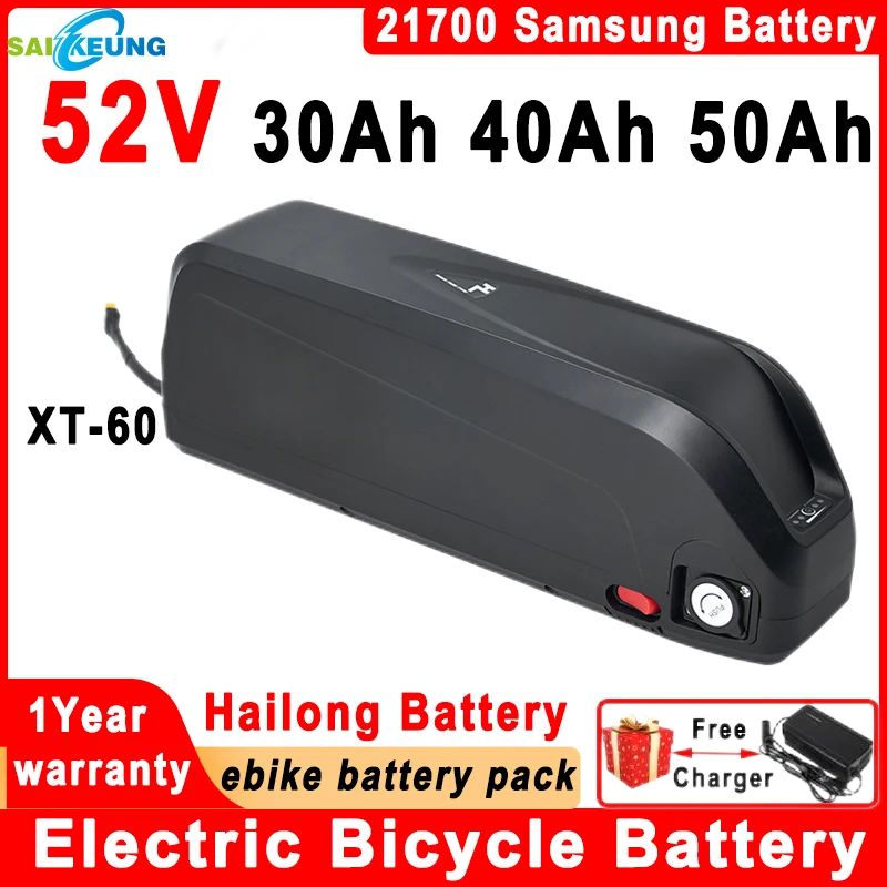 

21700 Originele E-bike Batterij 52V 60ah 50ah 40ah 35ah 30ah 20ah Elektrische Fiets Bateria Voor 2000W 1500W 1000W 500W 350W