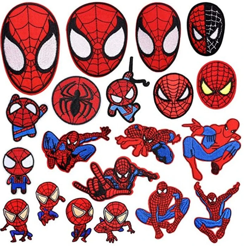 Marvel Spiderman Kawaii bordado de dibujos animados figura de Anime DIY  Ropa Decoración insignia pegatina lienzo niños parche Envío Gratis  Artículos| | - AliExpress
