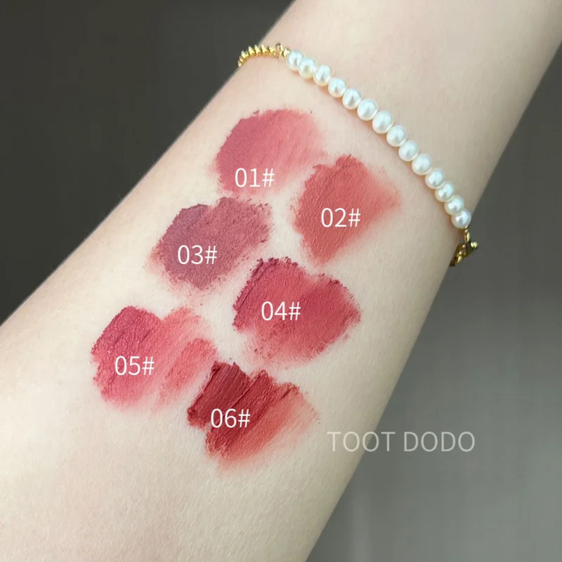 TOOT DODO T828Tea Soft Focal Mist Lip Glaze Matte Face Not Easy to Fade and Whiten Student Affordable Lipstick Female 5