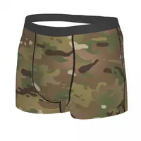 Military Camouflage Pattern Underwear Men Stretch Army Tactical Camo Boxer Briefs Shorts Panties Soft Underpants For Homme 2