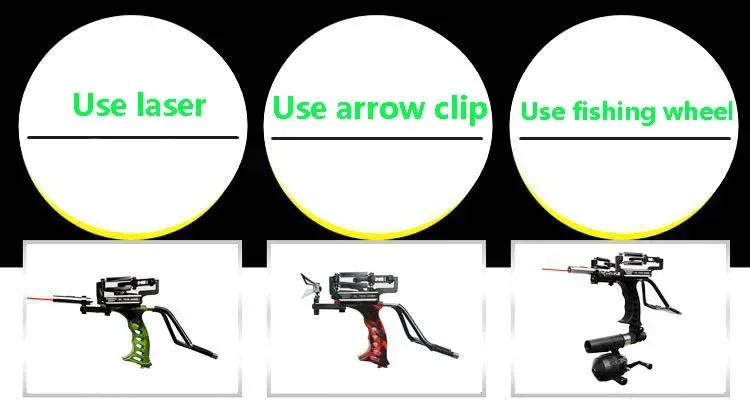 Powerful Laser Slingshot with Arrow Clip, Hunting Catapult, Fishing Slingshot, Crossbow Shooting, Steel Balls