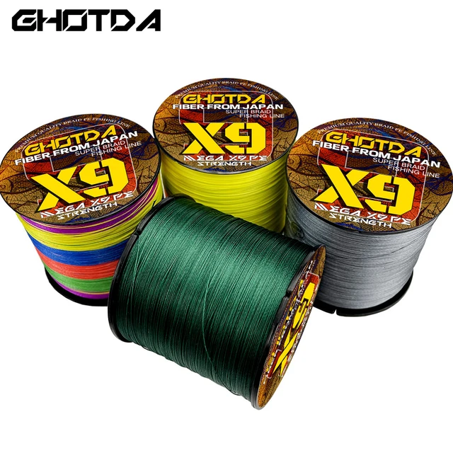 Ghotda X9 Japan Toughness and Durable Fiber Fishing Line 100m 0.14mm-0.55mm  PE Braided Super Strong Fishing Line 9-45.4kg - AliExpress