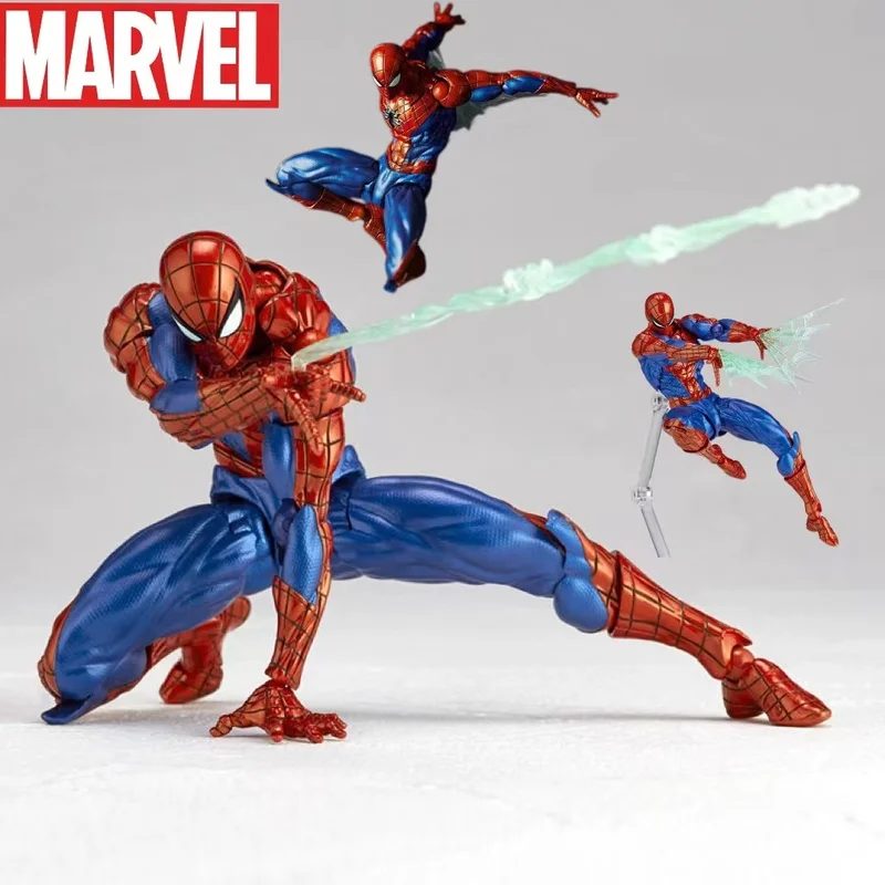 16Cm Kaiyodo Spider-Man 2.0 Revoltech Incredibile Yamaguchi Mk4 Peter Parker Anime Action Collection Figure Modello Giocattoli Regalo