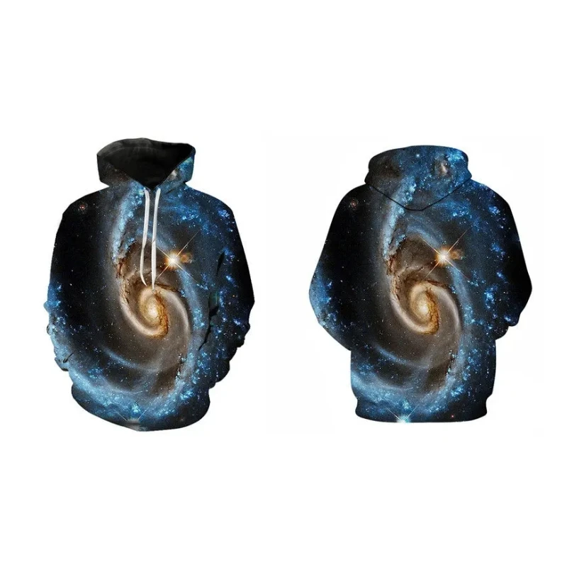 

Модный повседневный топ для мальчиков и девочек с 3D рисунком звездного неба, детский трендовый спортивный худи в стиле хип-хоп, одежда