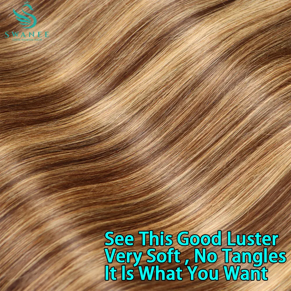P4/27 Straight Highlight Human Hair Bundles Bone Straight Human Hair Remy Extensions Blonde Bundles For Women