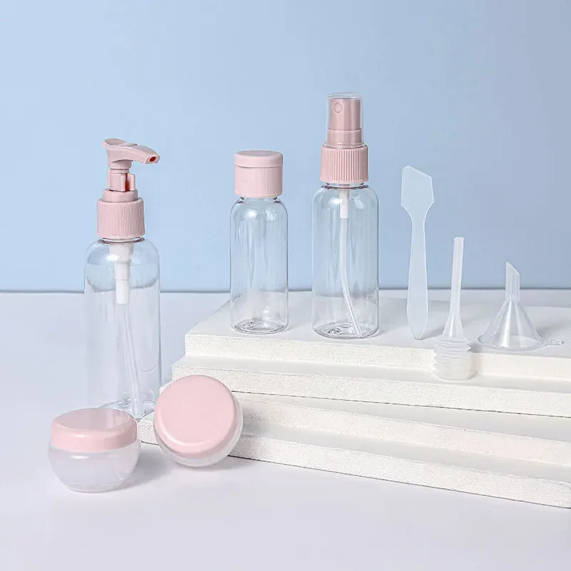 8Pcs Leak-Proof Travel Bottle Set, Refillable Cosmetic Containers for Lotion/Perfume/Portable Toiletry Kit All Travelers