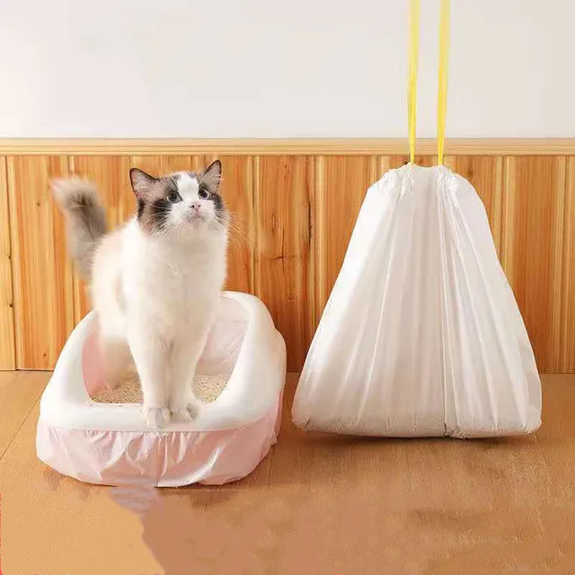Bolsa de arena para gatos, práctica bolsa de baño gruesa, higiénica,  elástica, forros, suministro para mascotas, 20 piezas/rollo - AliExpress