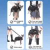 Dog Backpack Carrier - Spine-Friendly For Midium To Large Dogs,Horizontal Design Dog Carrier Adjustable Back Straps For Outdoor 3
