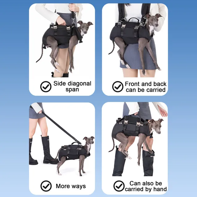 Dog Backpack Carrier - Spine-Friendly For Midium To Large Dogs,Horizontal Design Dog Carrier Adjustable Back Straps For Outdoor 3