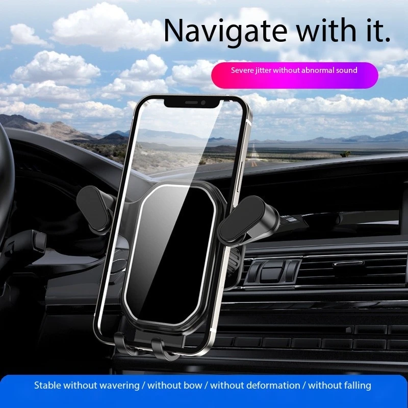 Car Phone Holder Smartphone Mount Gravity Car Air Outlet Clip Stand No Magnetic Support in For iPhone Xiaomi Samsung Huawei