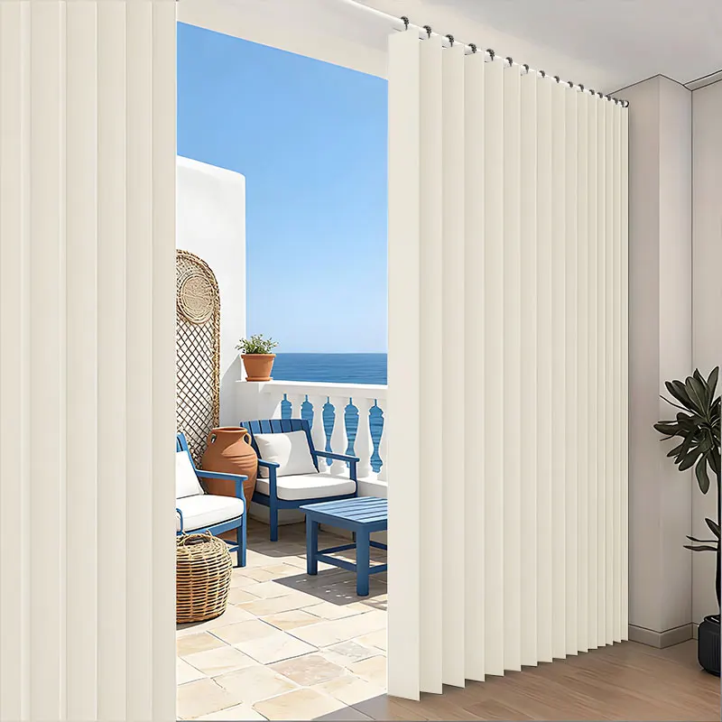 Elegant Folding Privacy Curtain for Decorative Space Separation