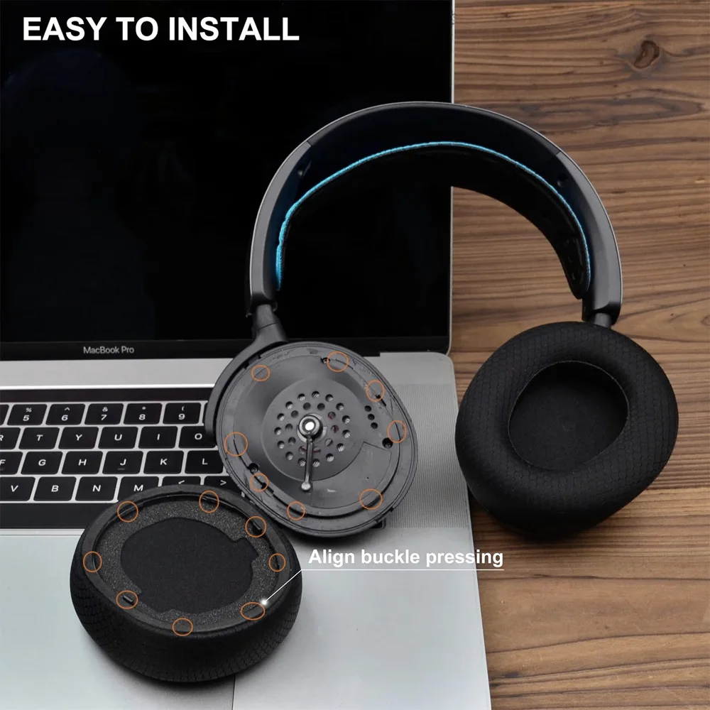 Earphone pads For SteelSeries Arctis Nova Pro Wireless replacement Earpads headphones Earmuffs Soft cloth Memory Covers Sponge