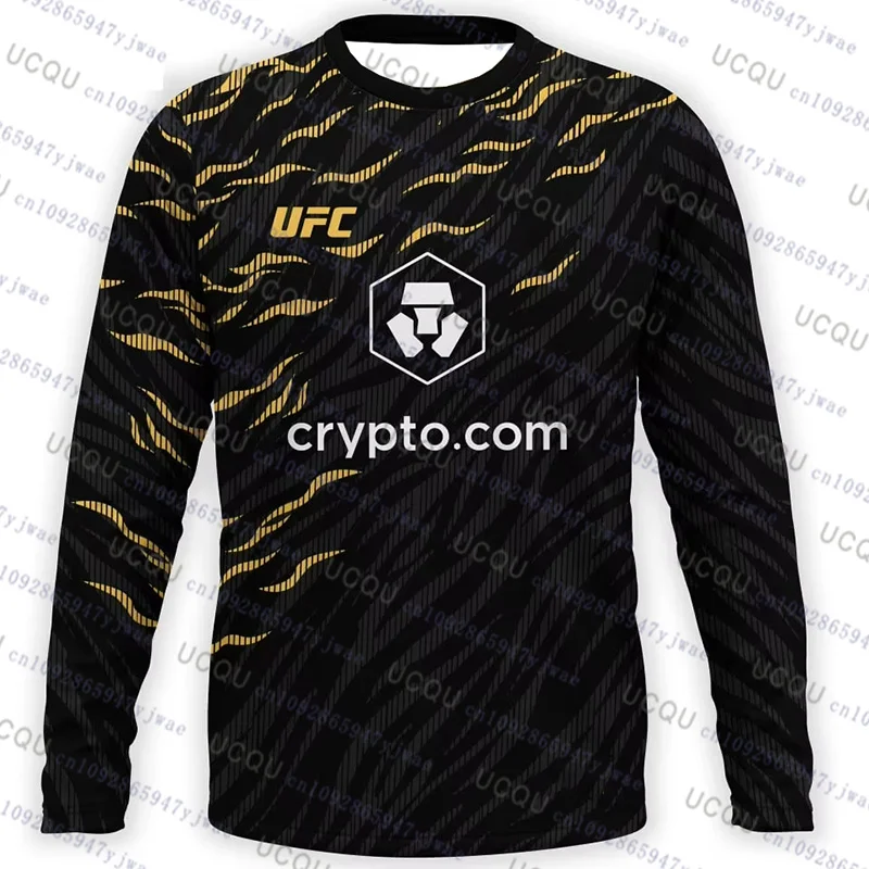 أزياء UFC مختلط فنون الدفاع عن النفس الملاكمة المتطرفة الرياضة المتضخم طويلة الأكمام تي شيرت الخريف الشتاء تنفس التدريب جيرسي