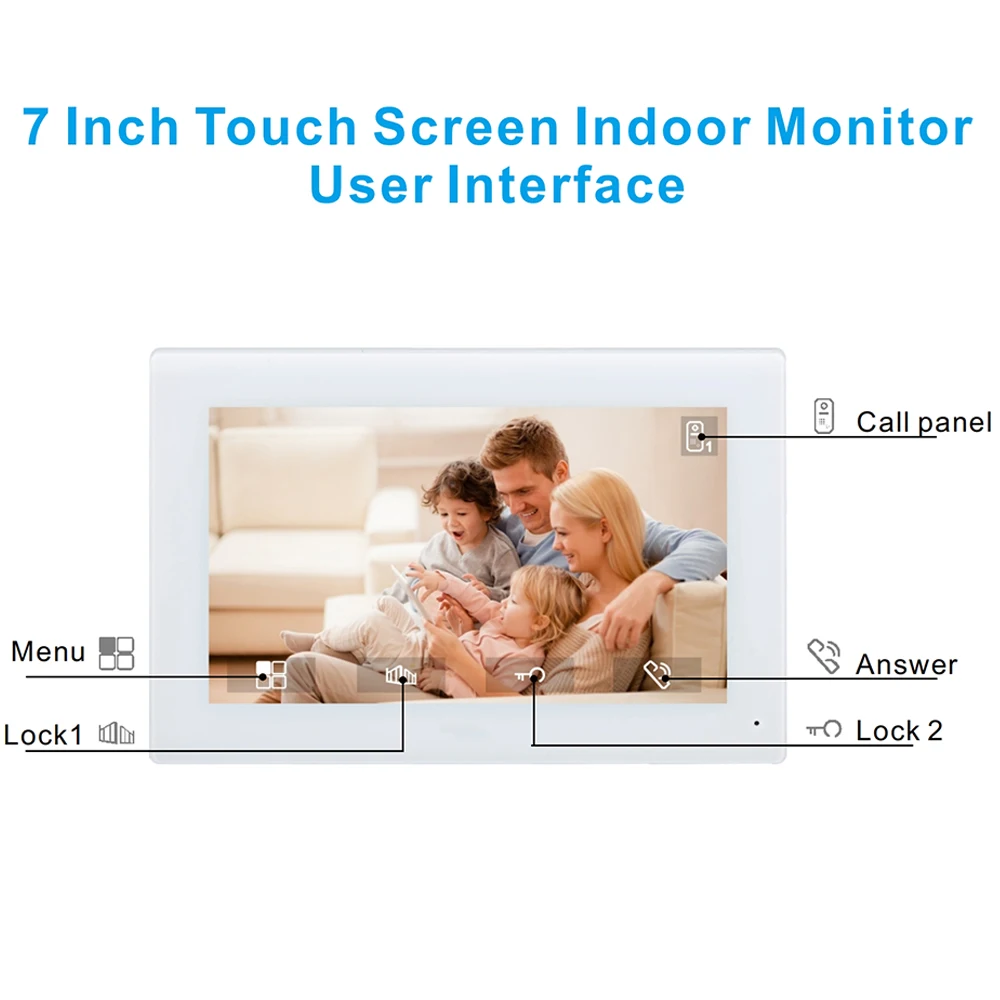 TMEZON Visiophone Filaire 1080P, Vidéo Interphone Portier 4 Fils,7 Pouces LCD Moniteur avec