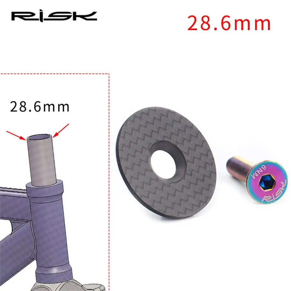 Headset Stem Top Cap Carbon Fiber Mountain Road Bike For 28.6/31.8 Front Fork Fixing Screw Bike Parts Titanium Bolt