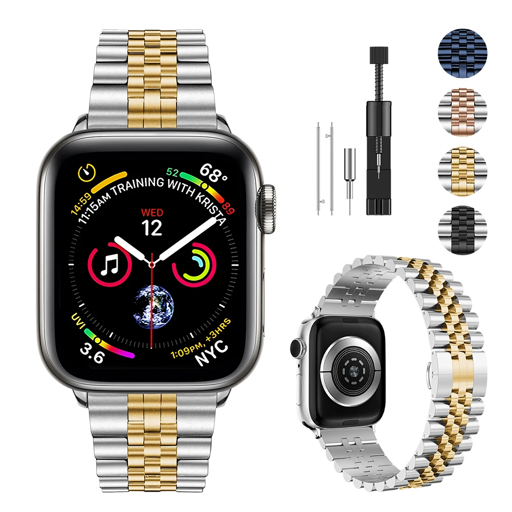 

Metal strap for Apple watch Ultra 49mm 8 7 45mm 41mm Stainless steel replacement wrist band for iwatch 6 5 4 3 SE 44mm 42mm 40mm