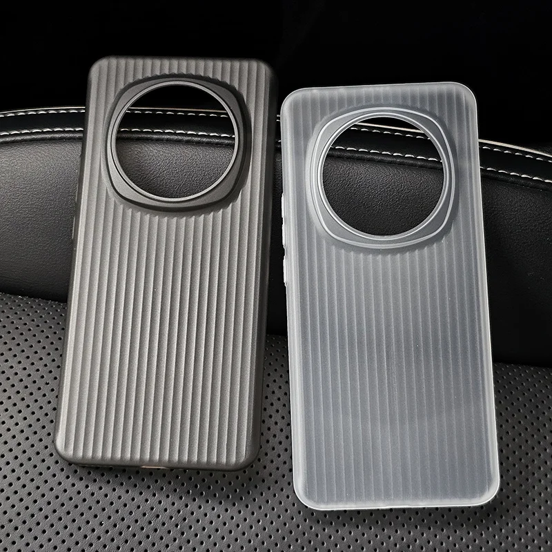 Matte Clear Silicone Luggage Stripe Phone Case Cover