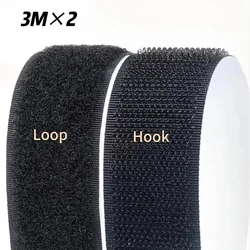 Versatile Self - Adhesive Hook and Loop Fastener Tape - 25mm Wide (Black 3M)