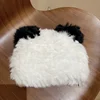 Black Bear Ears Rabbit Hair Beanies Cap Y2K Autumn and Winter Fashion Versatile Cute Plush Pullover Hats for Women and Men 6