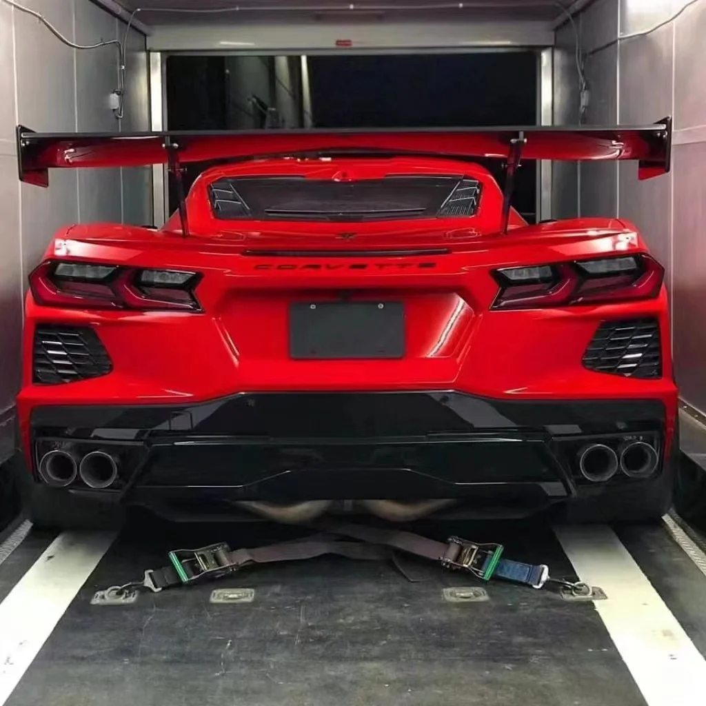 BSMA コルベット　C8 リアウイング　ドライカーボン BA-1 　オリジナルエアロ | 純正ドライカーボンファイバーリアスポイラーウィング