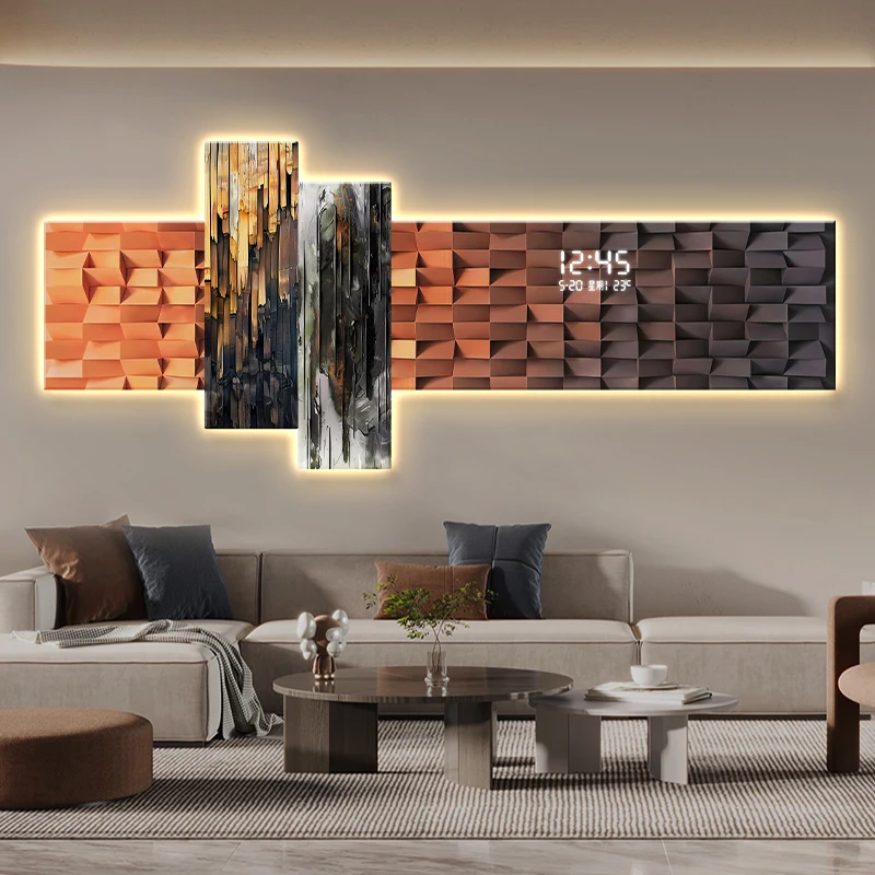 Interior Modern Wall Clock Luxury Living Room Large Luxury Design Clock ...