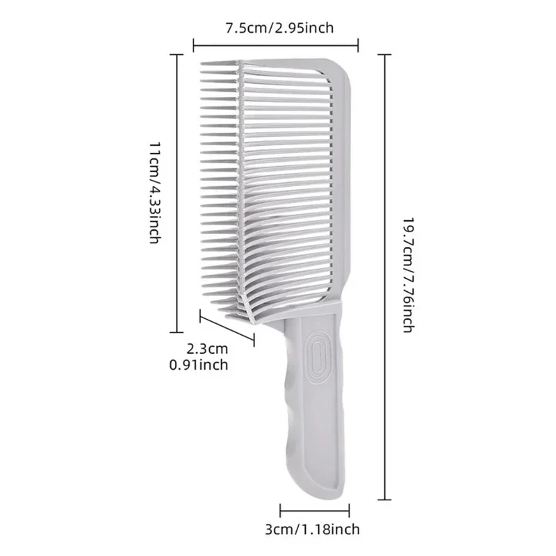 Description Picture 2 of itemFading Comb Professional Barber Clipper Blending Flat Top Hair Cutting Comb for Men Heat Resistant Fade Brush Salon Styling Tool