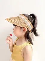 Toddler Kid Girl Summer Straw Hat Bowknot Beach Sun Protection Outdoor Caps 2 3 4 5 6 7 8 Years Old 2