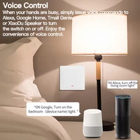 Tuya ZigBee Smart Light Switch No Neutral Wire No Capacitor Needed,1/2/3 Gang Wall Touch Interrupter Work with Alexa Google Home 5