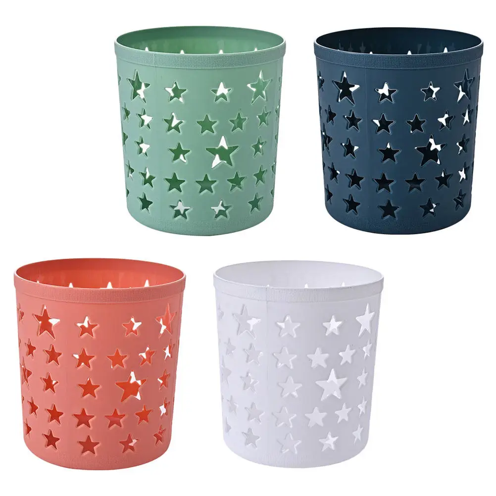 4Pcs 다기능 다섯개 별 모양의 빈 데스크탑 보관함 PP 플라스틱 펜 홀더 데스크탑 주최자 문구류