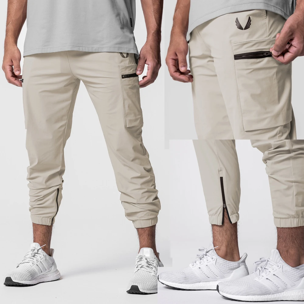 

STANDARD ZIP JOGGER Men's sweatpants Gym Sports Fitness Running Training Casual Pants Double pocket stretch Cargo Pants