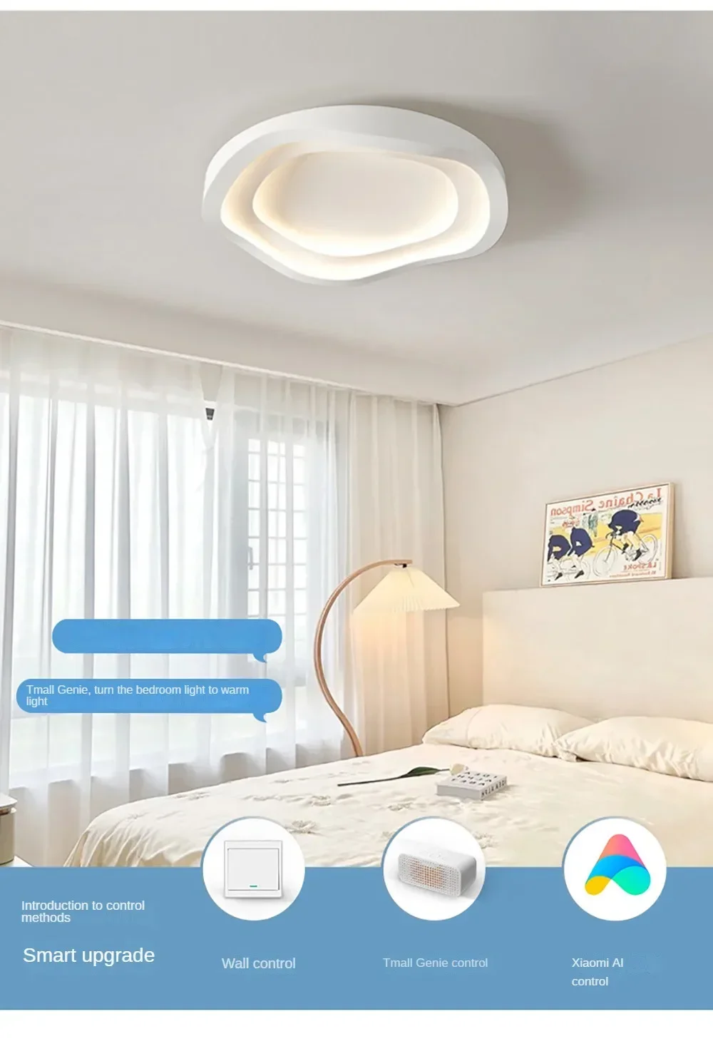 Minimalist White LED Ceiling Lamps S912223f346be4af6827cde74c2a5200b9