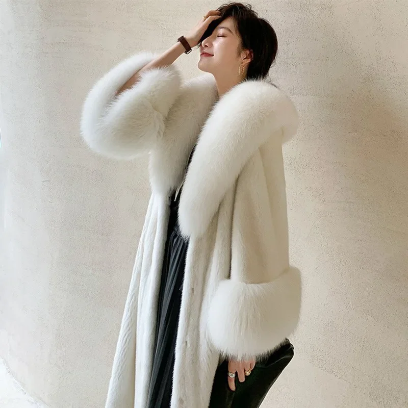 

Faux Fur Coat Long Overcoat Autumn Winter Coats and Jackets Women's Jackets Loose Korean Fur Jacket Chaquetas Para Mujer
