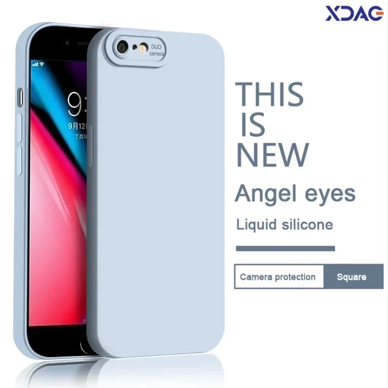 Angel Eyes Soft Square Matte Back Cover - Liquid Silicone Phone Case