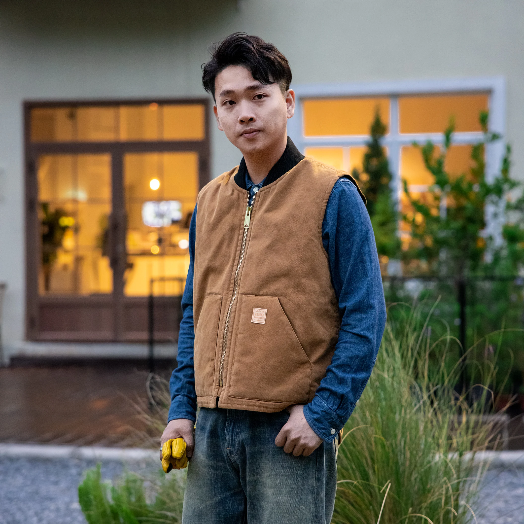 V02-0001 US Big Size Super Quality Multi Pockets Waistcoat Men's Cotton Canvas Fishing Vest 4