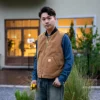 V02-0001 US Big Size Super Quality Multi Pockets Waistcoat Men's Cotton Canvas Fishing Vest 4