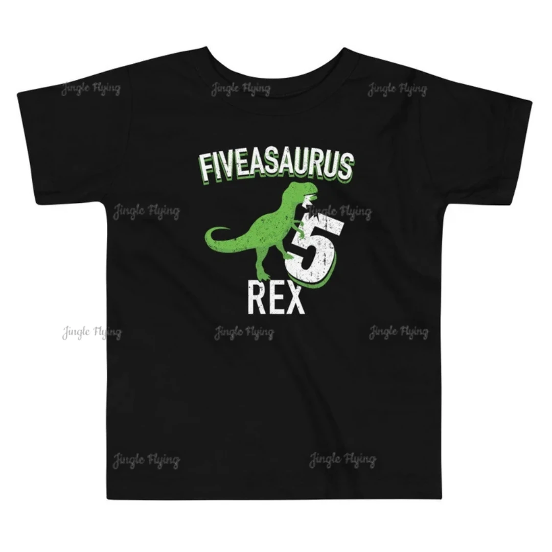 Fiveasaurus Shirt Dinosaur Birthday Party T Rex 5Th Birthday Shirt For Kids Children Tee