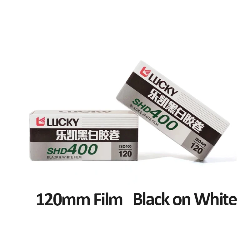 1-10 Rolls 120mm SHD 400 LUCKY ISO 400 film Black and white Negative film For Kodak Fujifilm Camera（Expiration Date: 2026）