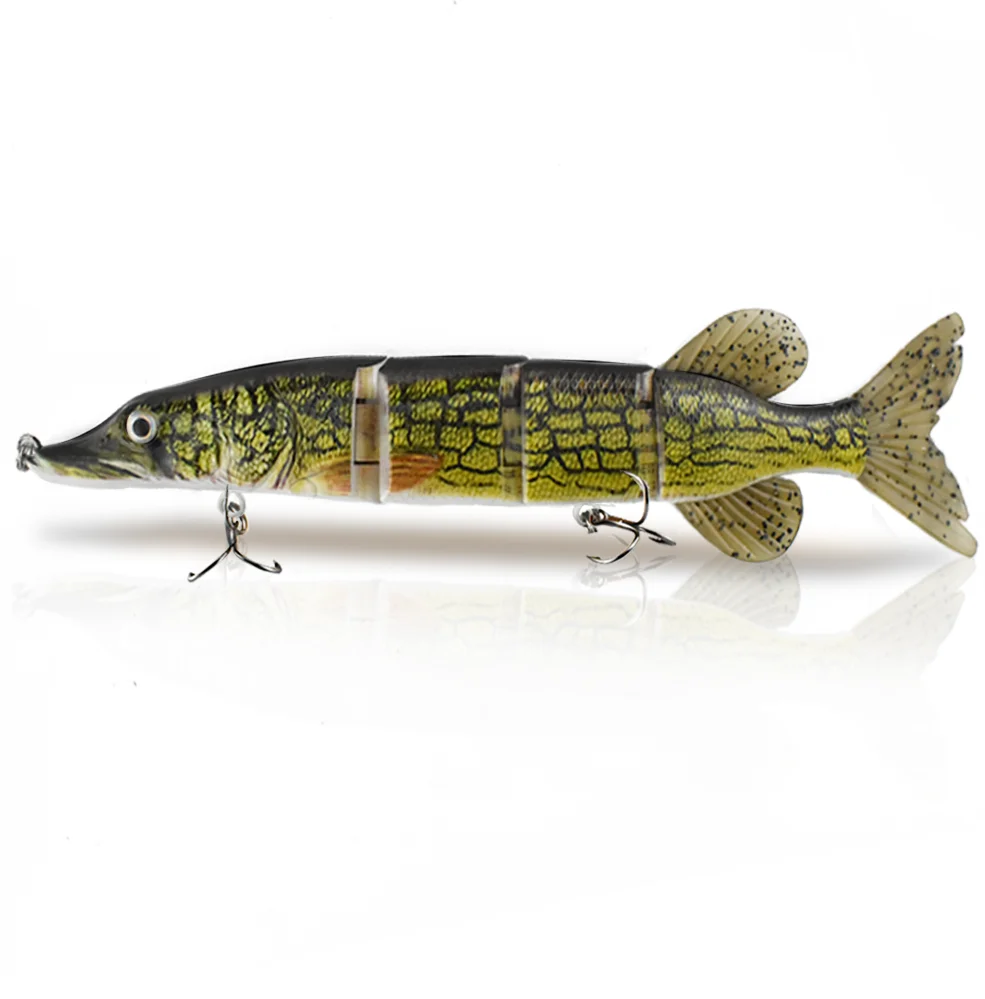 260mm 108g 4-segement alive realistic fishing lure multi articulated  8-segement Pike Muskie Swimbait Crankbait hard fish - AliExpress