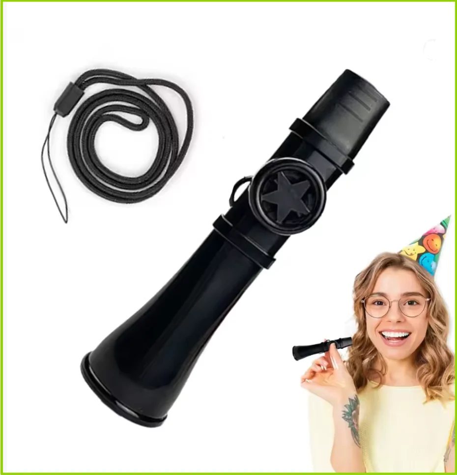 Tragbare ABS-Kazoo-Flöte, einfach zu erlernen, mit Trageband, Musikinstrumente, fröhliches britisches Musikpfeifen-Spielzeug, Geschenk für Jungen und Mädchen – Detail 10