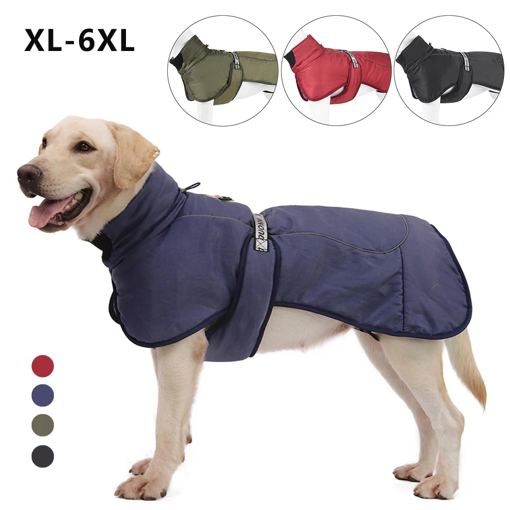 ClothesForLargeDogsWaterproofBigDogVestJacketWinterWarm