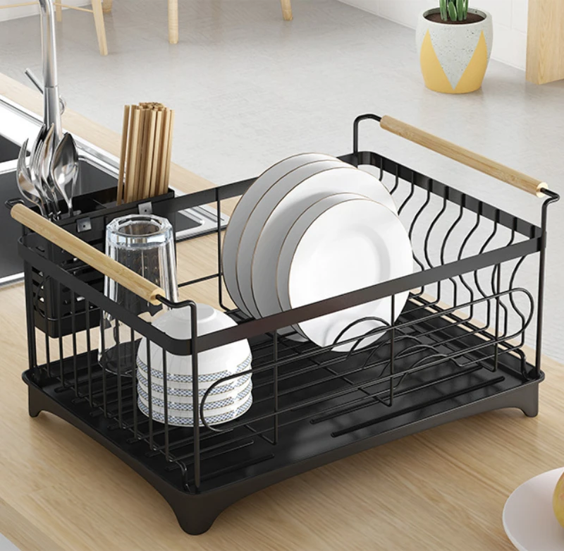 Double Layer Stainless Steel Dish Drying Rack – Space Saving For Home