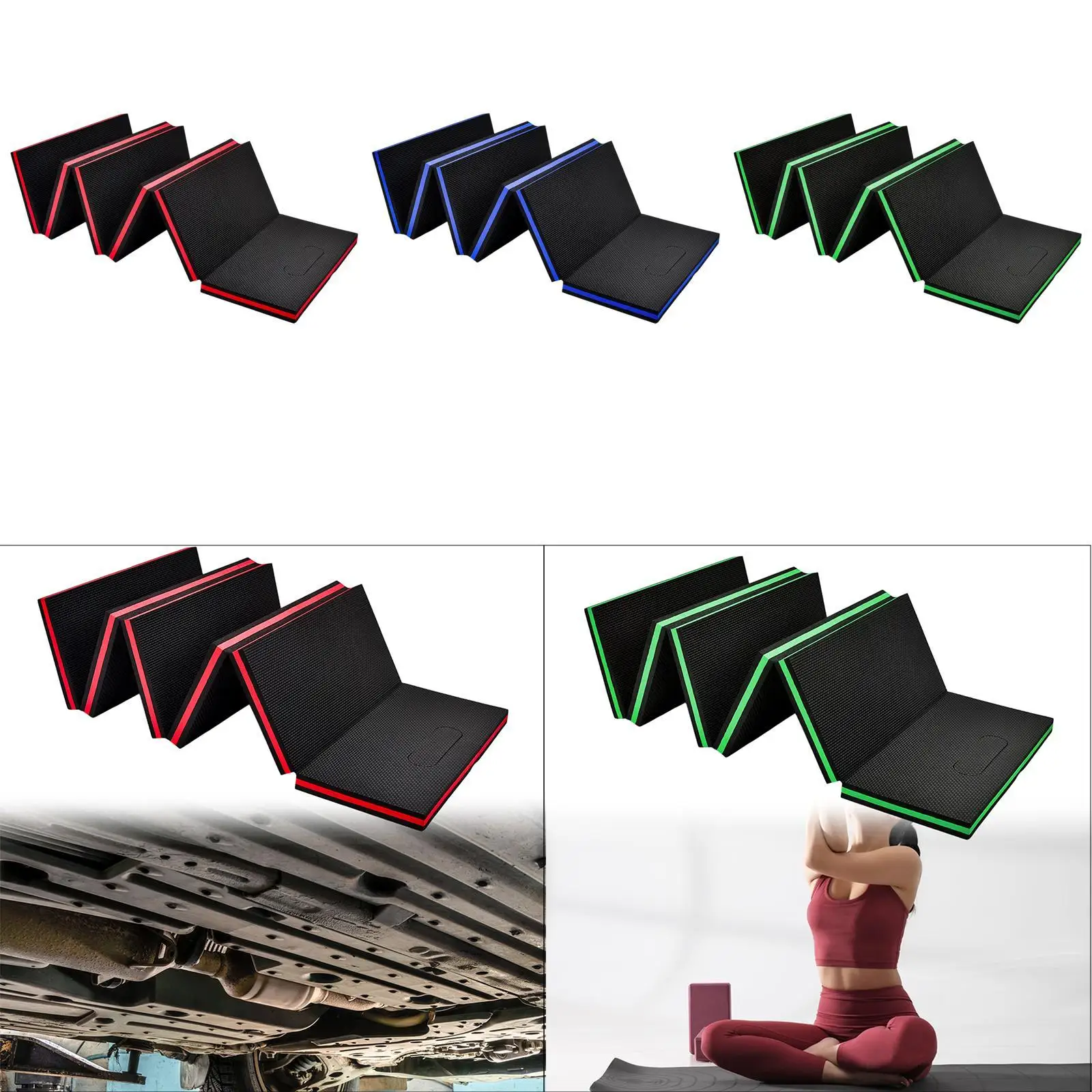 Folding Mechanics EVA Mat Folding Knee Mat Reusable Garage Floor Absorbent Oil Pad for Home Gardening Gym Exercise Garage