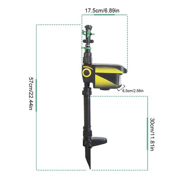 Napenergia Állati Riellel Mozgással Aktivált Relevel Sprinkler Automatikus Forgó Nagy Terület Kerti Elrettentő Tényező A Gazdasághoz - Image 6