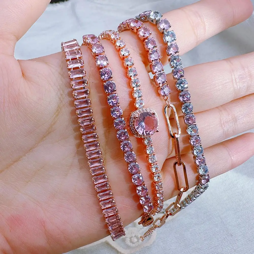 アクセサリー Glitter Luxury Tennis Bracelet 20cm Pandora Sparkling Drops Tennis Bracelet 592401C01-18