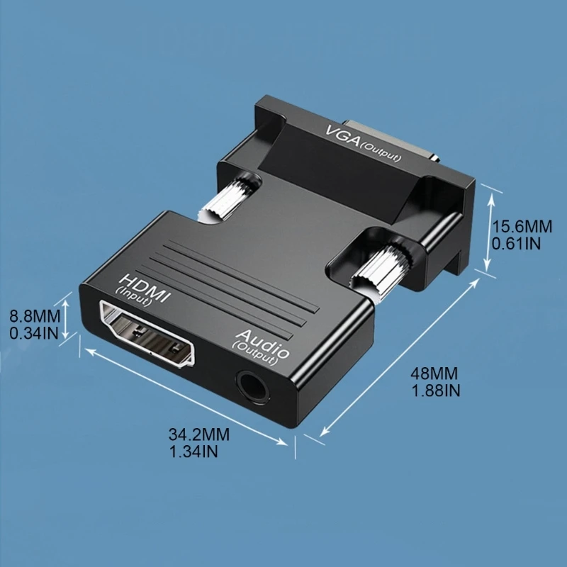 HDMI To VGA Adapter Cable VGA To HDMI Converter VGA To HDTV Adapter VGA To HDMI-compatible Adapter Converter 1080P HDMI-compatible Female To VGA For PC Laptop HDTV Movie Projector
