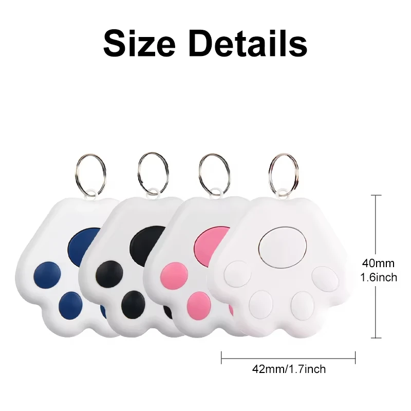 Portable Mini Cat Dog Pet Tracking Locator Anti-lost Tracking Device For Child Mobile Key Finder Tools Bluetooth 5.0 Hidden GPS