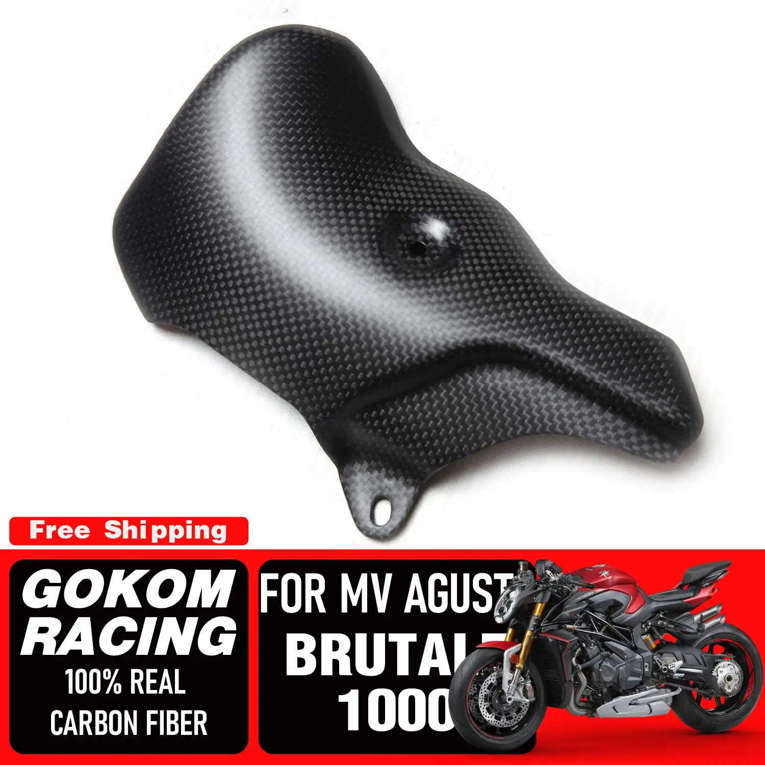 

Gokom Racing For MV AGUSTA Brutale1000 Exhaust protection Cover COWLING FAIRING 100% REAL CARBON FIBER MOTORCYCLE ACCESSORIES