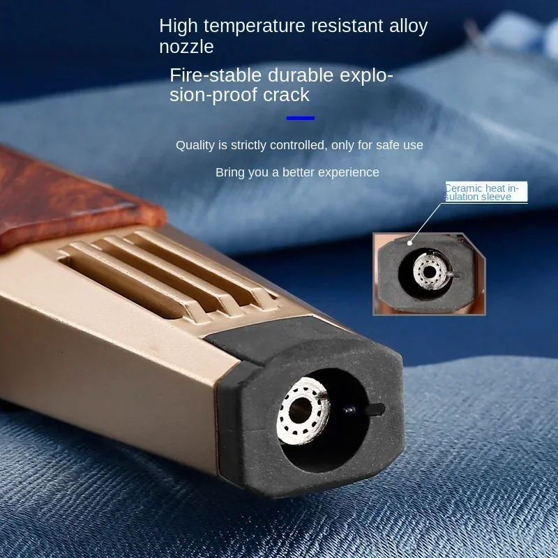 Fashion trend INS hot Spray Gun Lighter Direct Stroke Pen Type Moxibustion Cigar Barbecue Special Windproof Gas Lighter