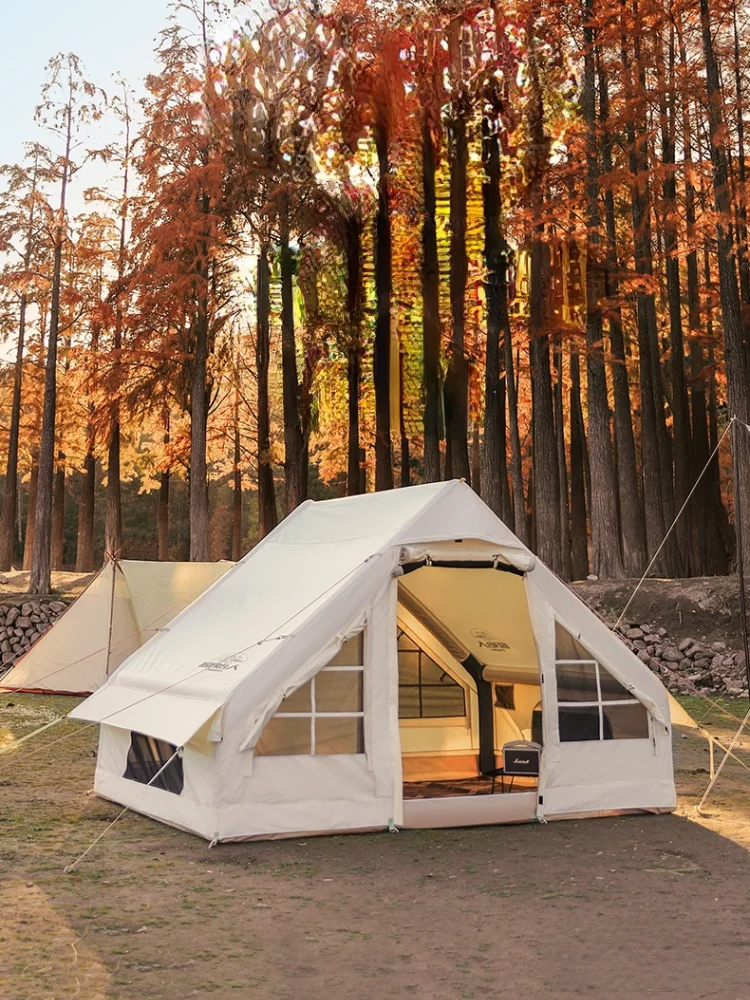 

GY Tent Outdoor Automatic Inflatable Cotton Cloth Camping Multi-Person Thickened Rain-Proof Oversized Camping Equipment